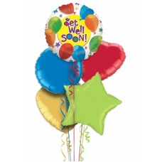 Colourful Get Well Soon Balloon Bouquet
